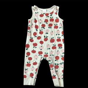Hanna Anderson Adorable Apple Print Baby Romper Sz 18-24 months